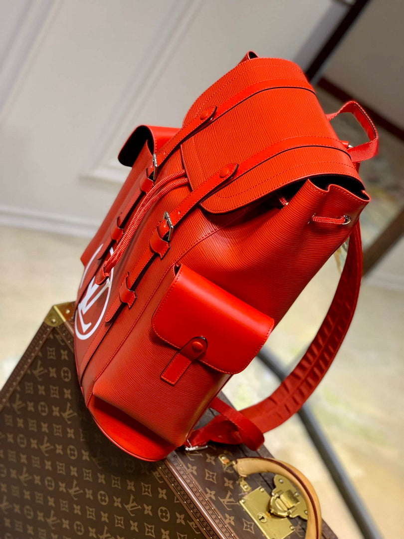 LV M41379 Louis Vuitton LV x Supreme Backpack Orange
