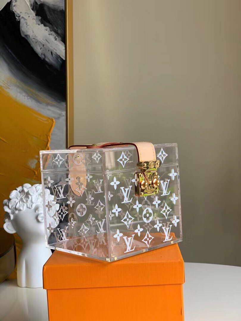 LV GI0481 Louis Vuitton Plexiglass Jewelry Cube Scott Box