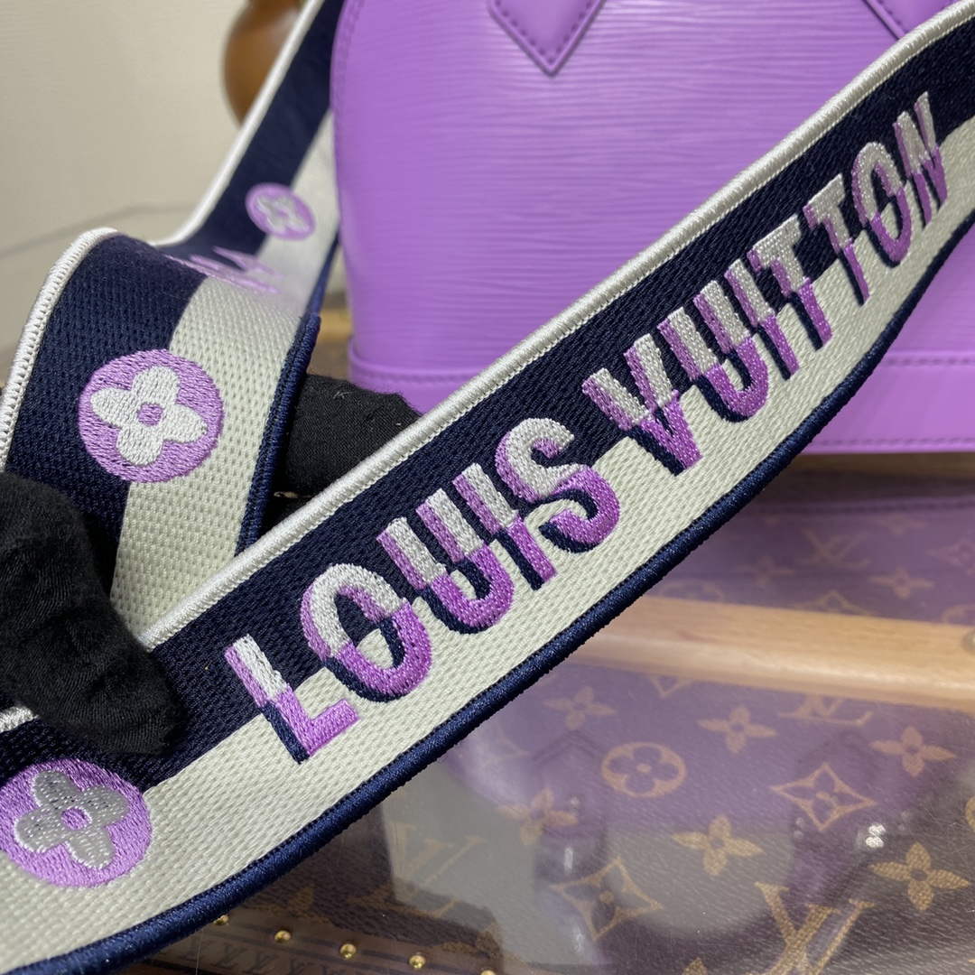 LV M22642 Louis Vuitton Alma BB Epi Handbag Lilas Provence Lilac