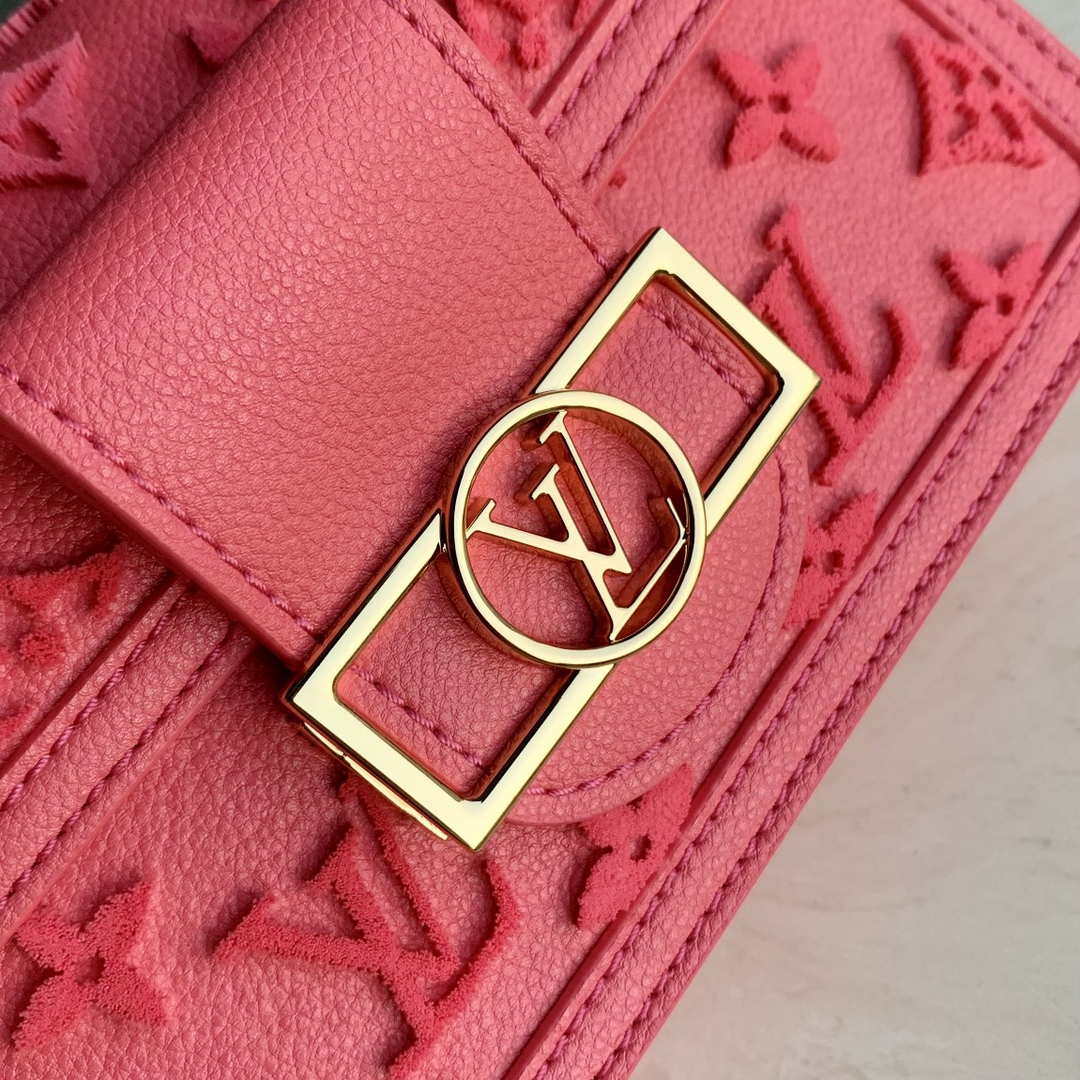 LV M20747 Louis Vuitton Dauphine Mini Bag Monogram Fluo Pink