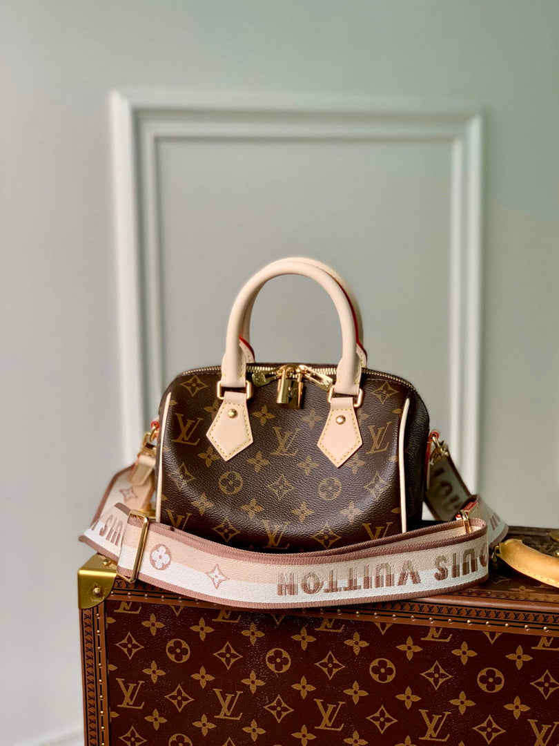 LV M46222 Louis Vuitton Speedy Bandouli��re 20 Beige