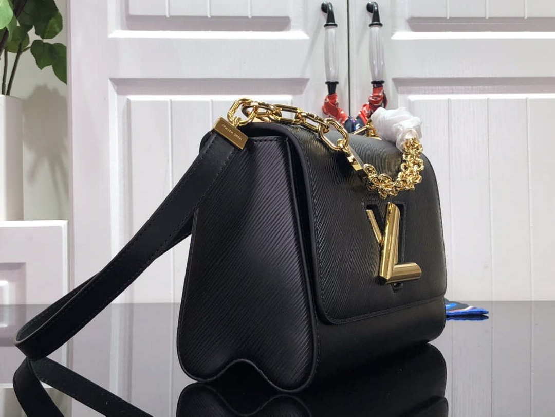 LV M59402 Louis Vuitton Twist MM Epi Grained Leather Black