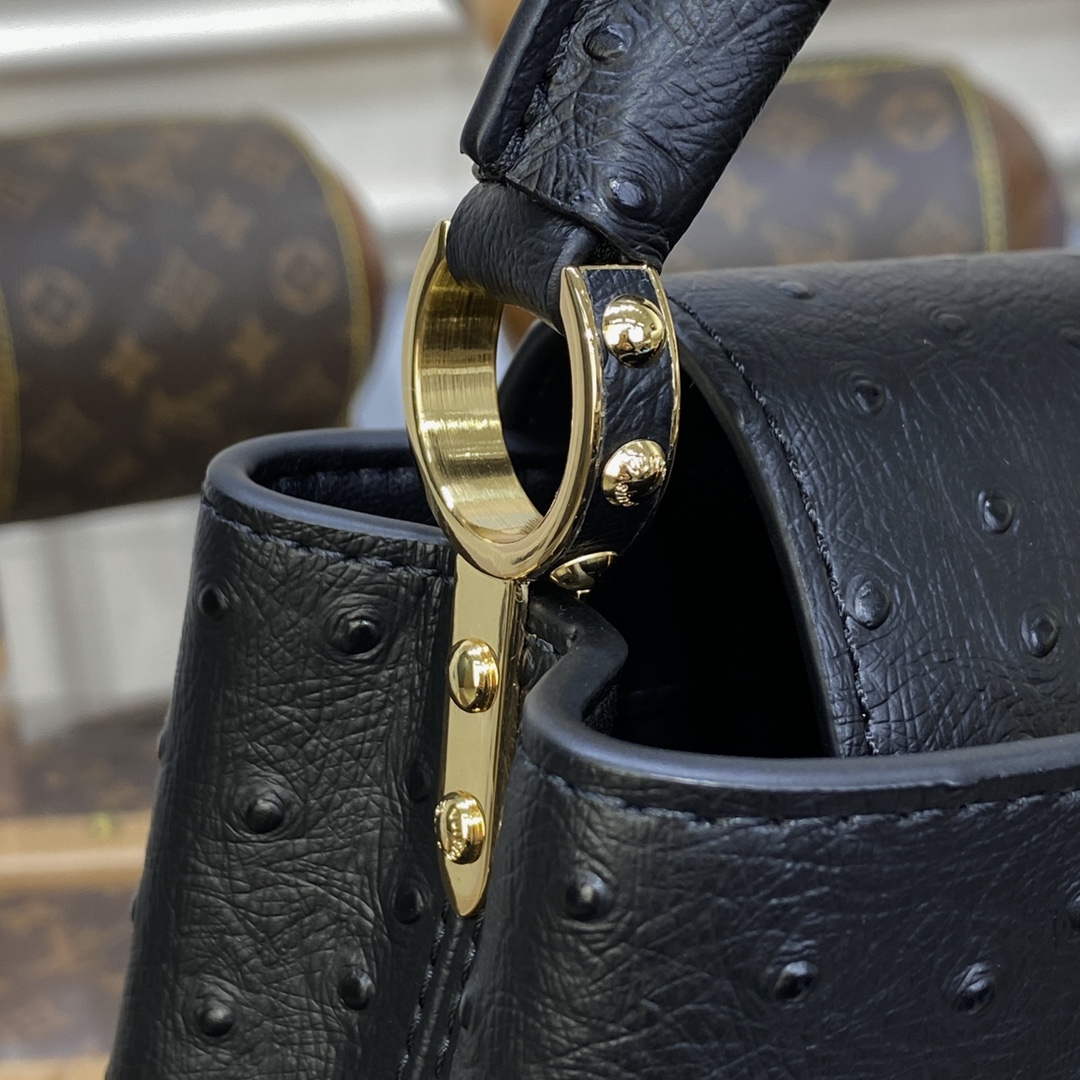 LV N81523 Louis Vuitton Capucines Mini Handbag Black