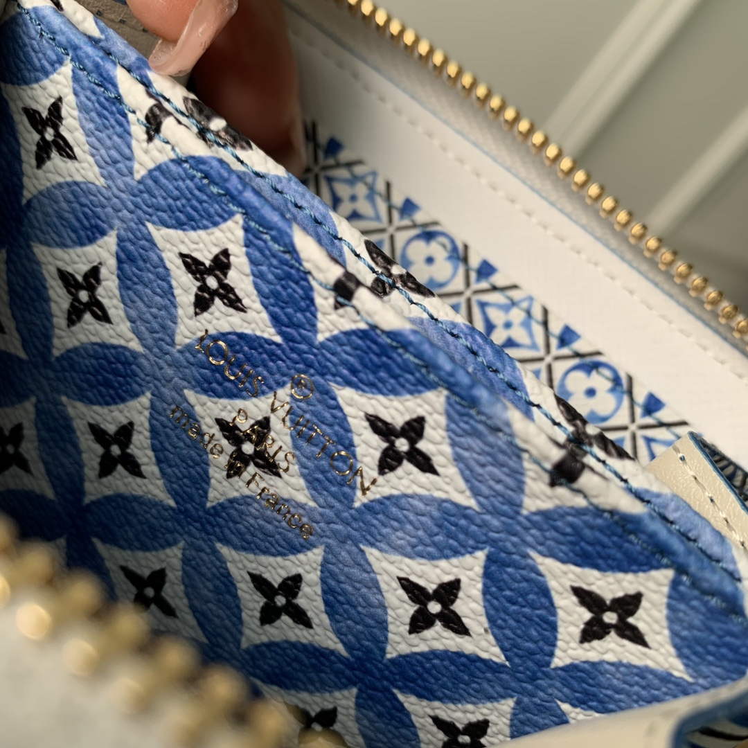 LV M82417 Louis Vuitton Zippy Coin Purse Blue