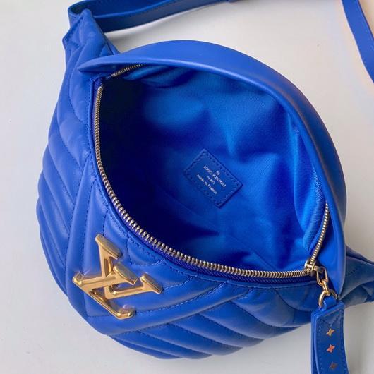 LV M55528 Louis Vuitton New Wave Leather Bumbag M53861 Blue
