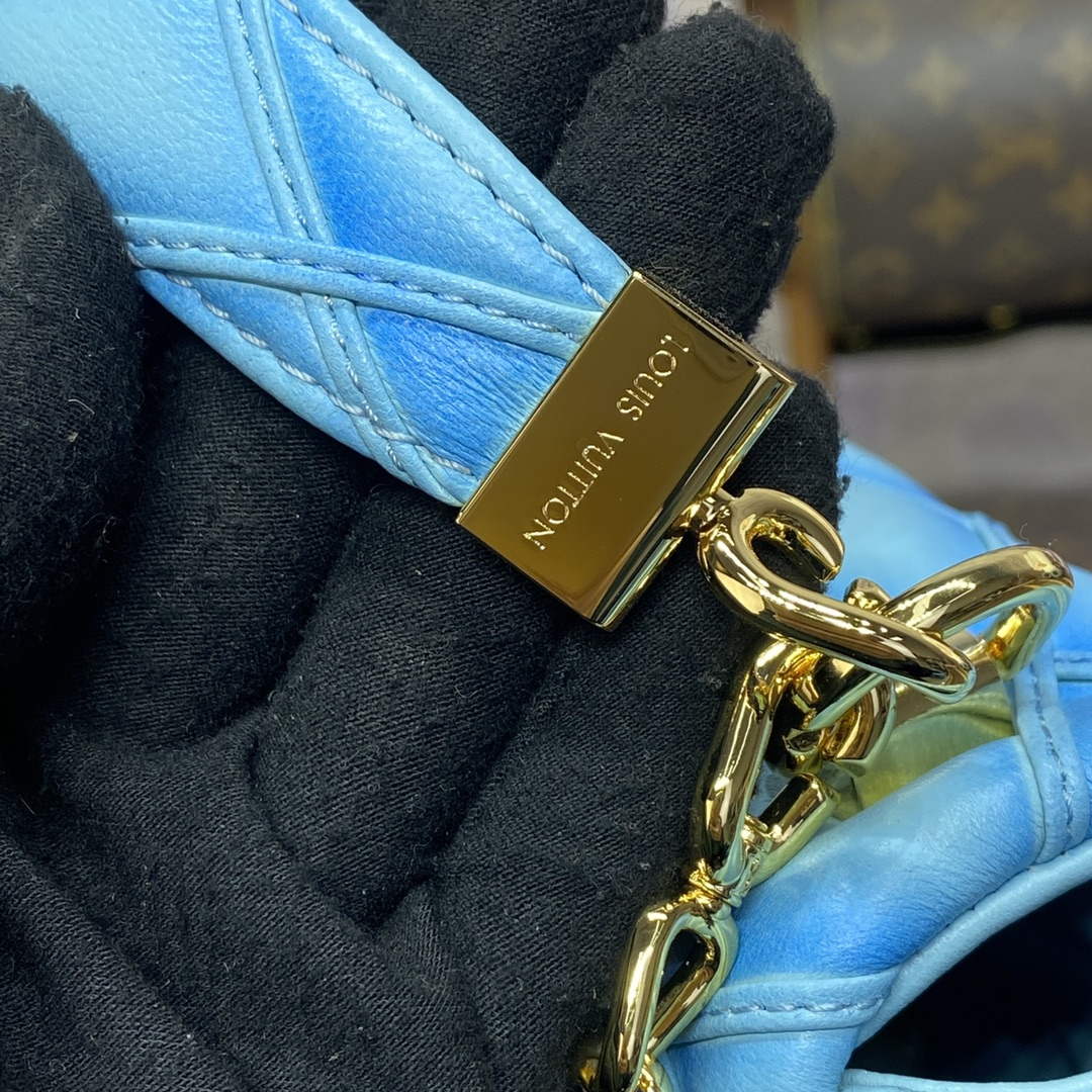 LV M24185 Louis Vuitton GO-14 MM Bag Lagoon Turquoise Blue