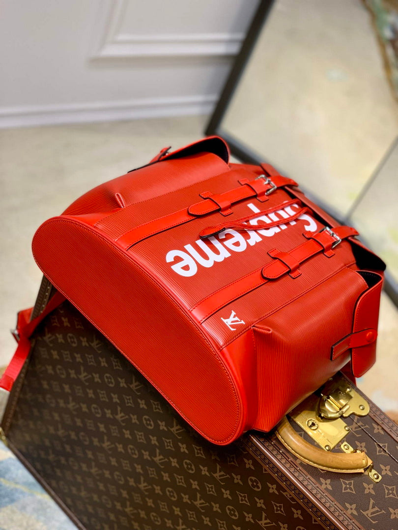 LV M53414 Louis Vuitton LV x Supreme Backpack Orange