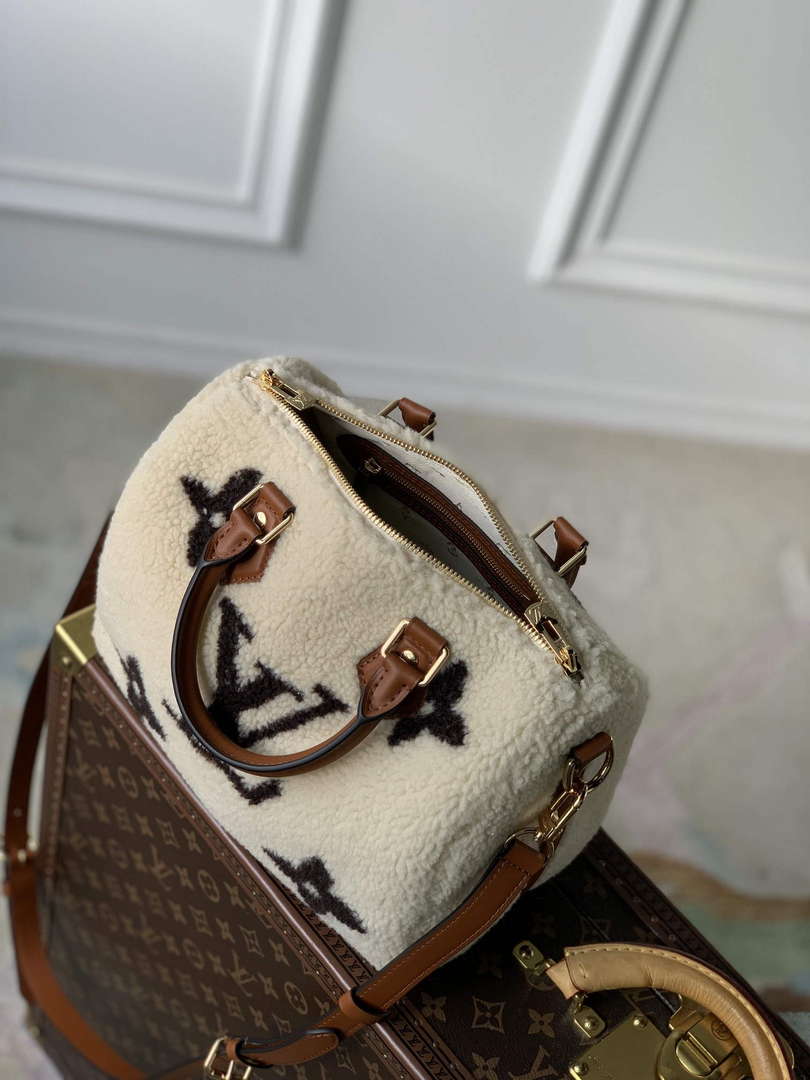Louis Vuitton LV M23468 Speedy Bandouli��re 25 Bag Cream/Brown