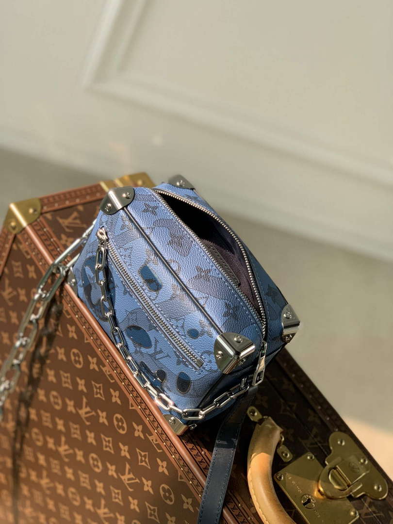 LV M22588 Louis Vuitton Mini Soft Trunk Bag Abyss Blue