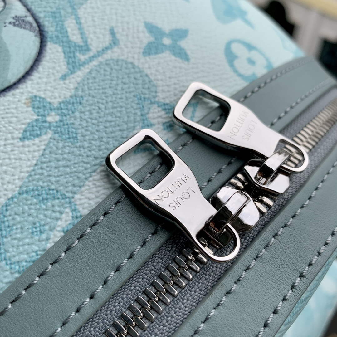 LV M22519 Louis Vuitton Discovery Backpack Crystal Blue