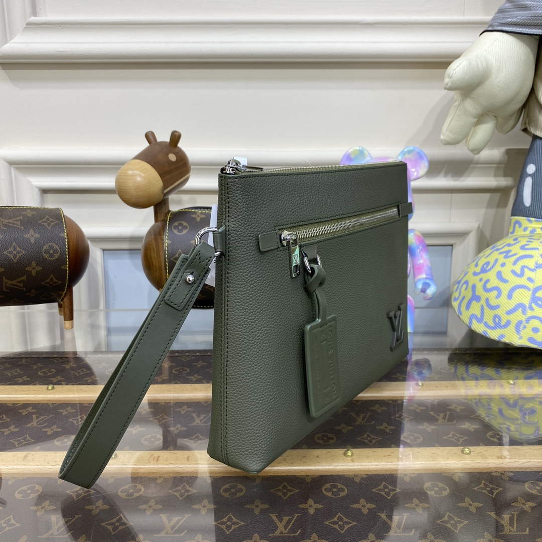 LV M69837 Louis Vuitton Takeoff Pouch Bag ArmyGreen