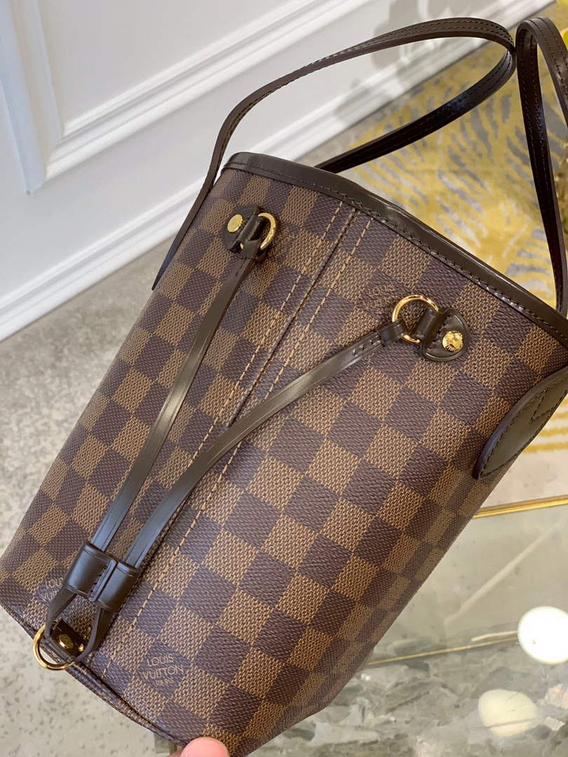 Louis Vuitton LV N41359 Neverfull PM Damier Ebene coated canvas