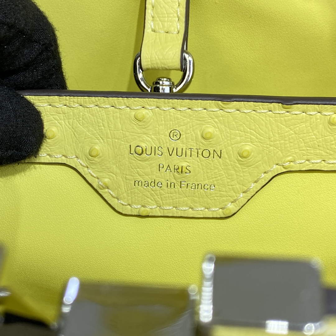 LV N81279 Louis Vuitton Capucines MM Handbag lemon yellow