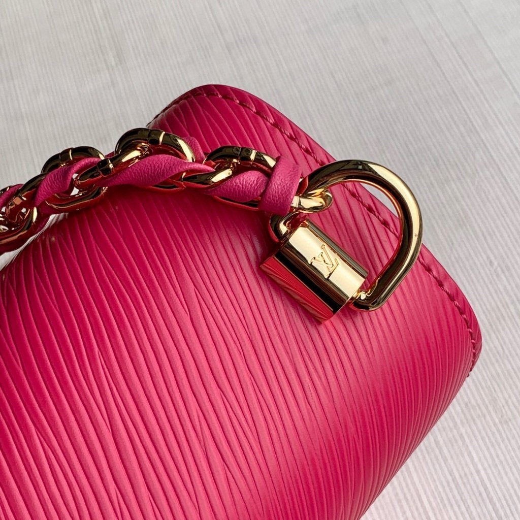 LV M55320 Louis Vuitton M57517 Twist MM shoulder Epi bag Plum