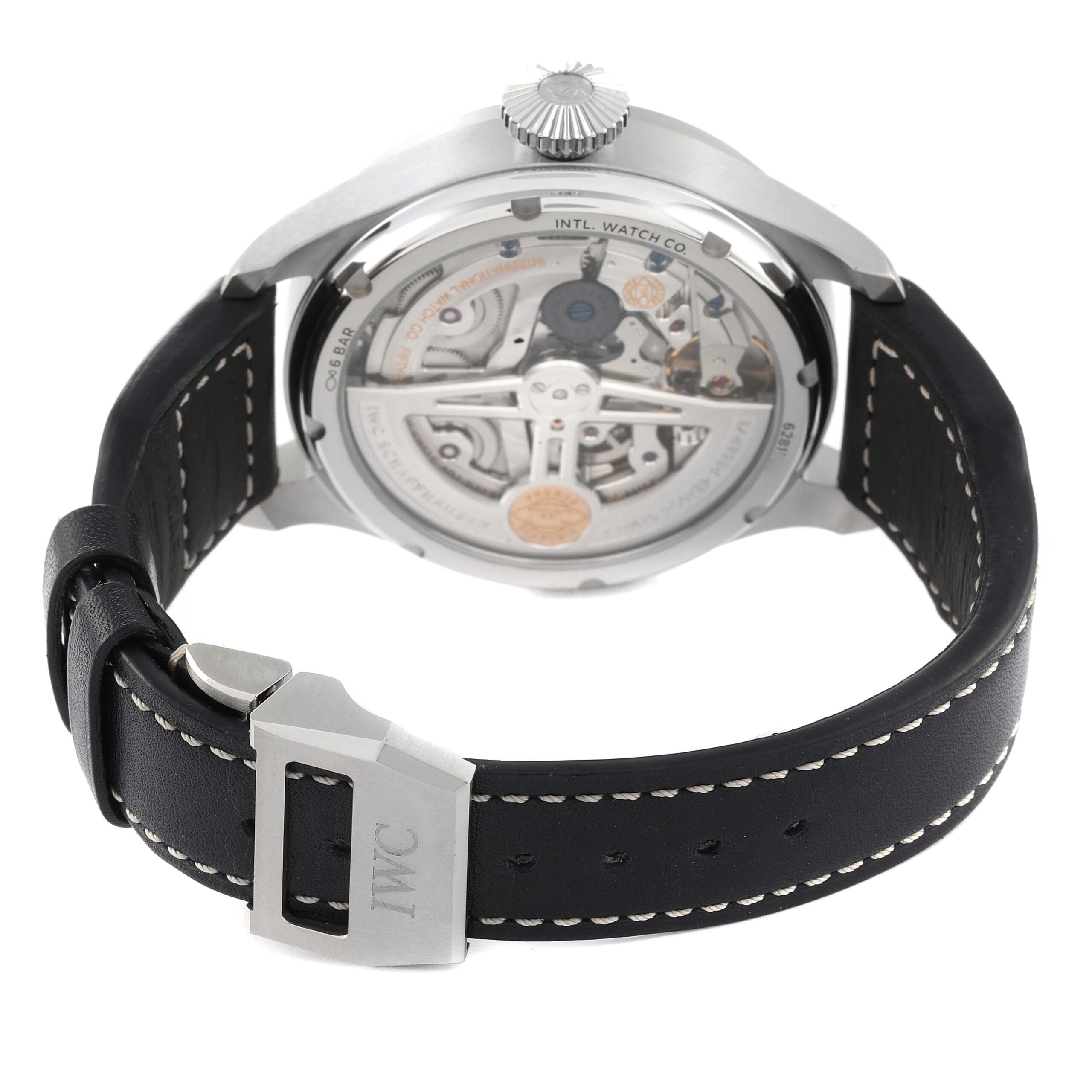 IWC Pilot Perpetual Calendar Blue Dial Steel Mens Watch IW503605 Box Card