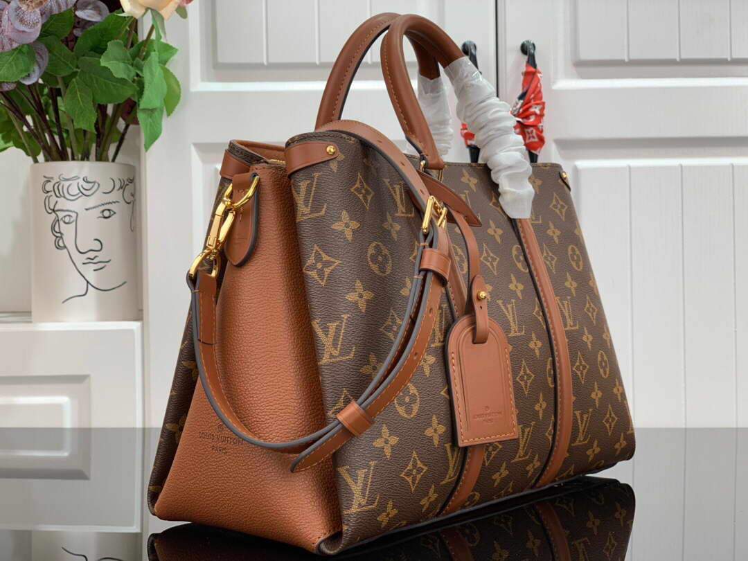 LV M44903 Louis Vuitton Soufflot MM Bag M44817 Monogram Canvas Brown