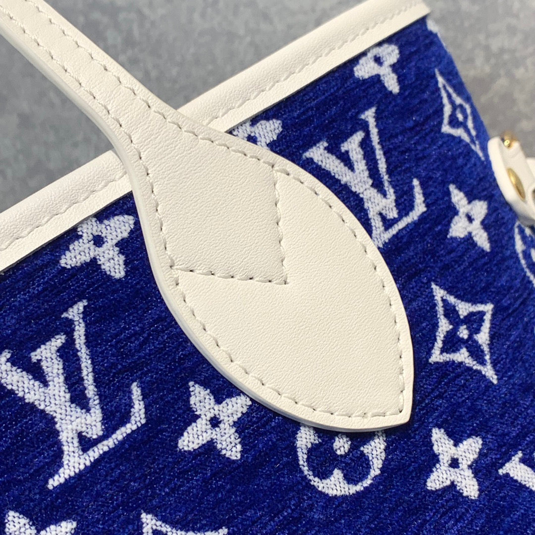 Louis Vuitton LV M46220 Neverfull MM Tote Bag Blue