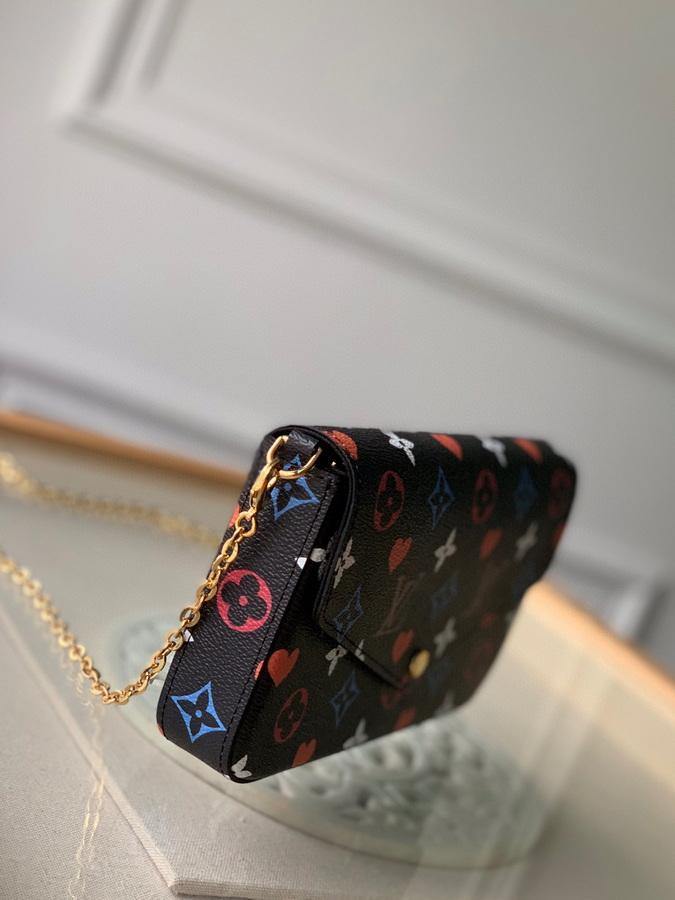 LV M80232 Louis Vuitton M69977 Game on Felicie Pochette Bag Black