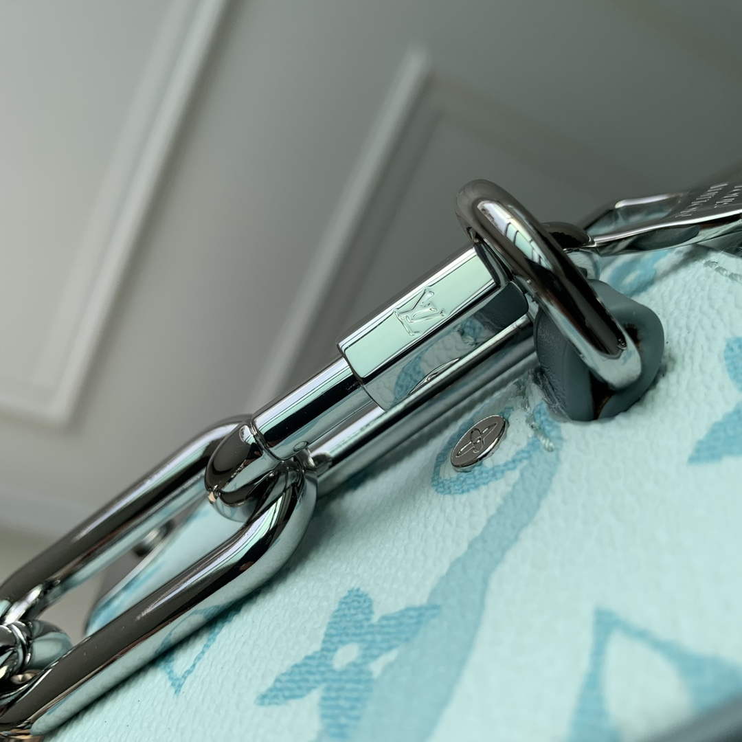 LV M22588 Louis Vuitton Mini Soft Trunk Bag Crystal Blue