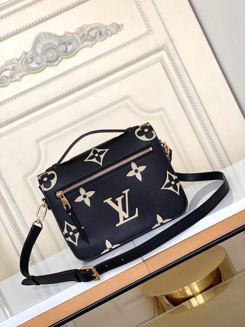 LV M45773 Louis Vuitton Pochette M��tis M45596 Bag Black Beige