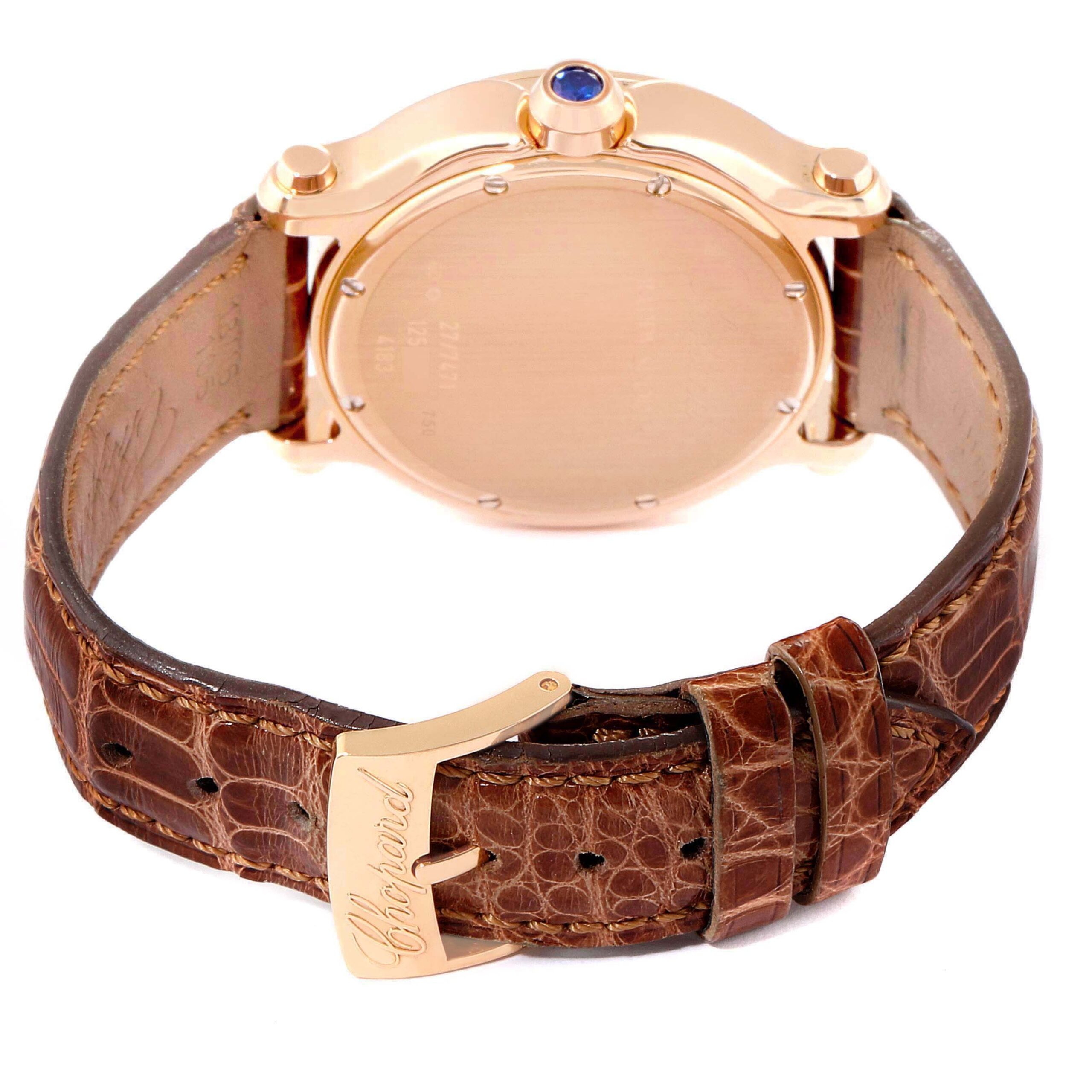 Chopard Happy Sport 7 Floating Diamond Rose Gold Ladies Watch 7471