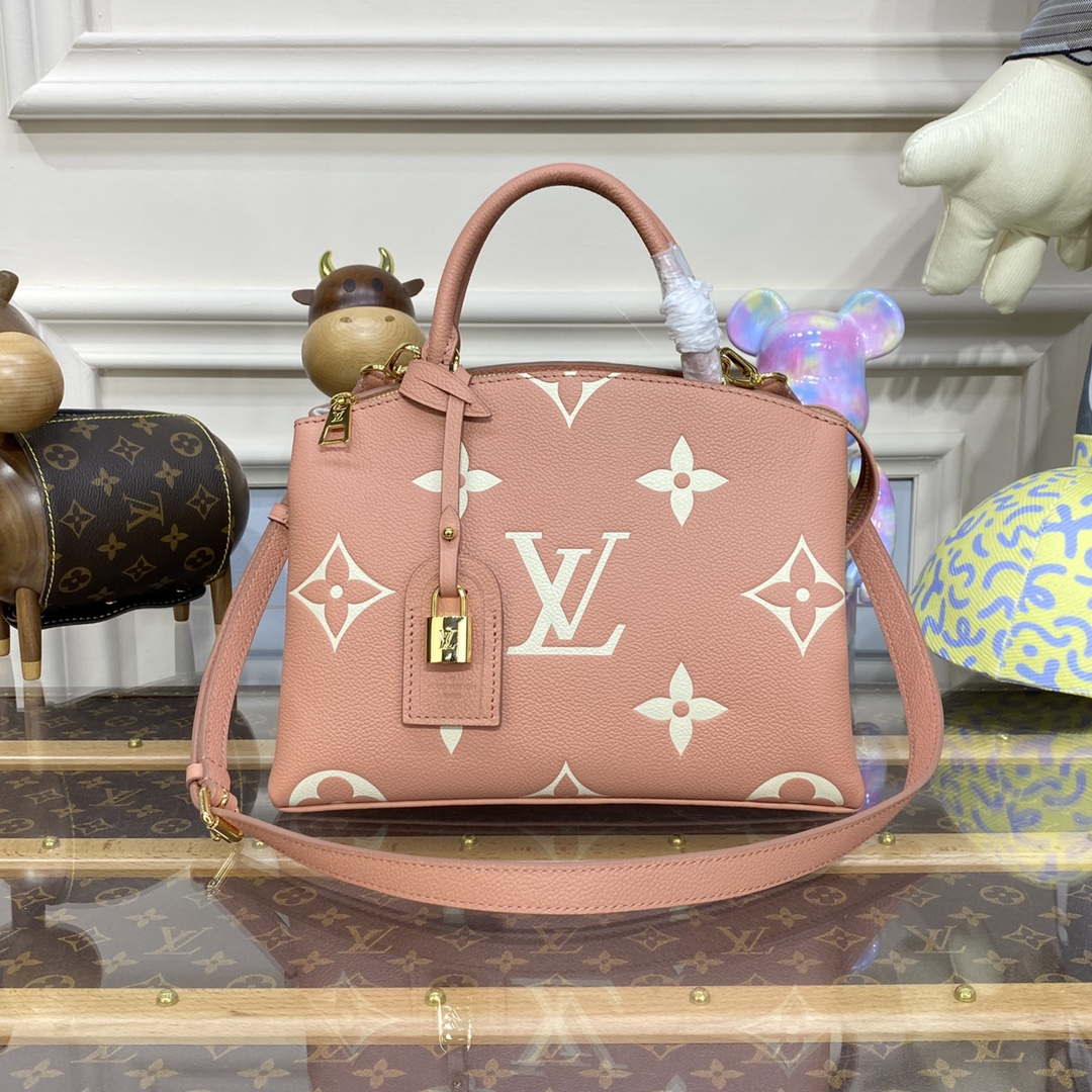 Louis Vuitton LV M58916 Petit Palais Bicolor Monogram empreinte leather Pink