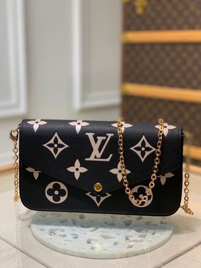 LV M80482 Louis Vuitton M69977 F��licie Pochette Leather Black