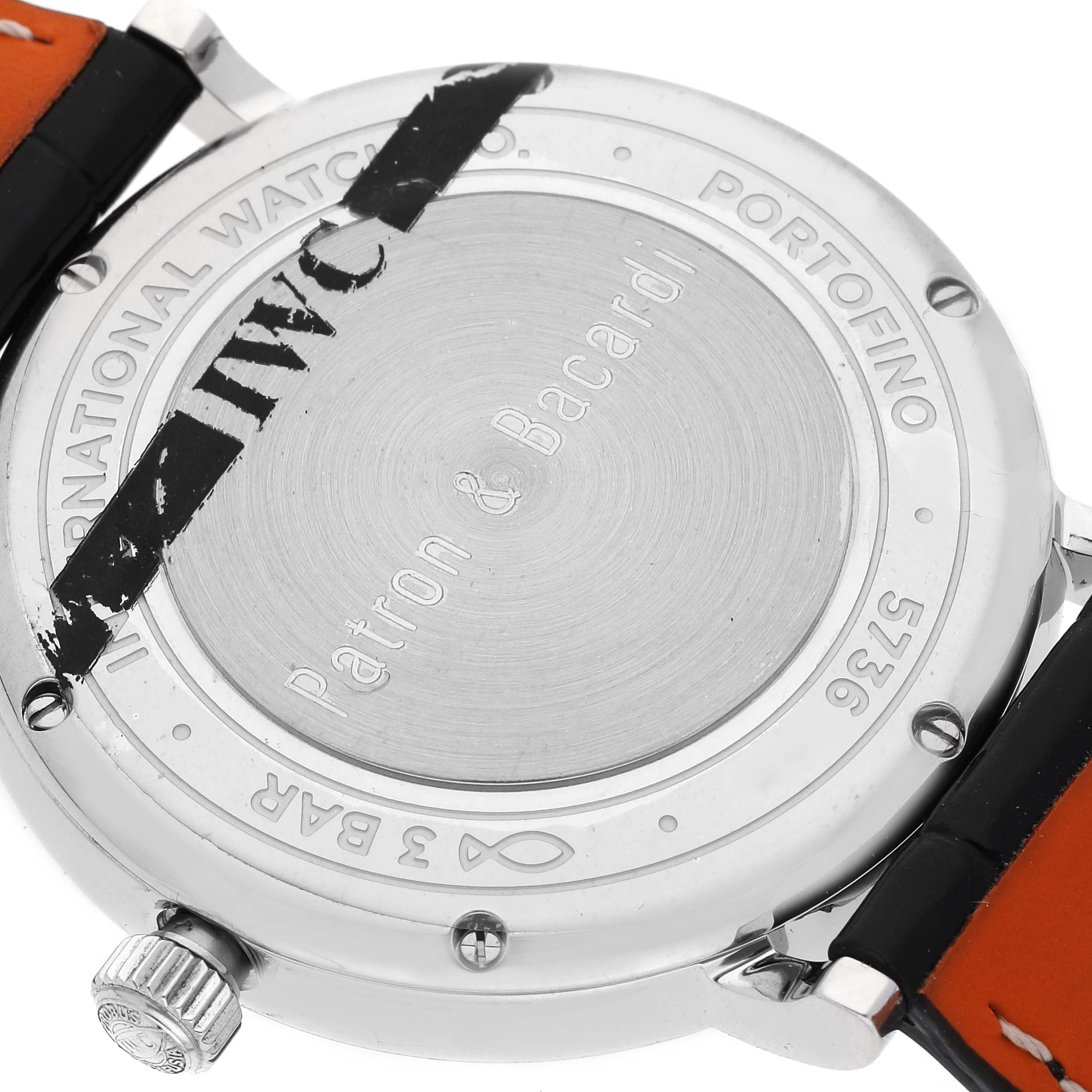 IWC Portofino Automatic 37 Grey Diamond Dial Steel Mens Watch IW458102