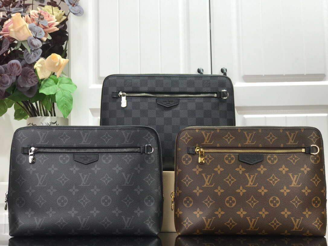 LV N60417 Louis Vuitton Pouch Monogram Canvas Brwon