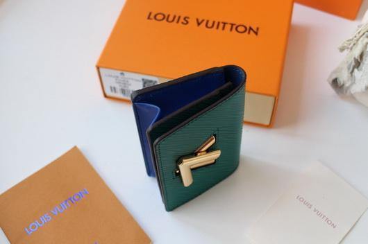 LV M68682 Louis Vuitton Twist Multicartes Wallet Epi Leather Green