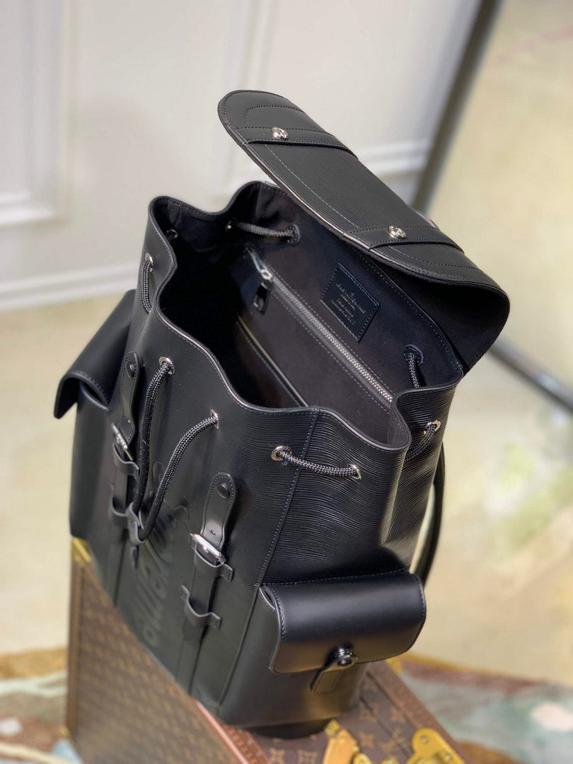 LV M53413 Louis Vuitton LV x Supreme Backpack Black