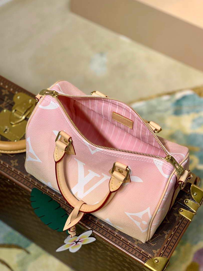 LV M45724 Louis Vuitton Speedy Bandouliere 25 Hendbag Pink