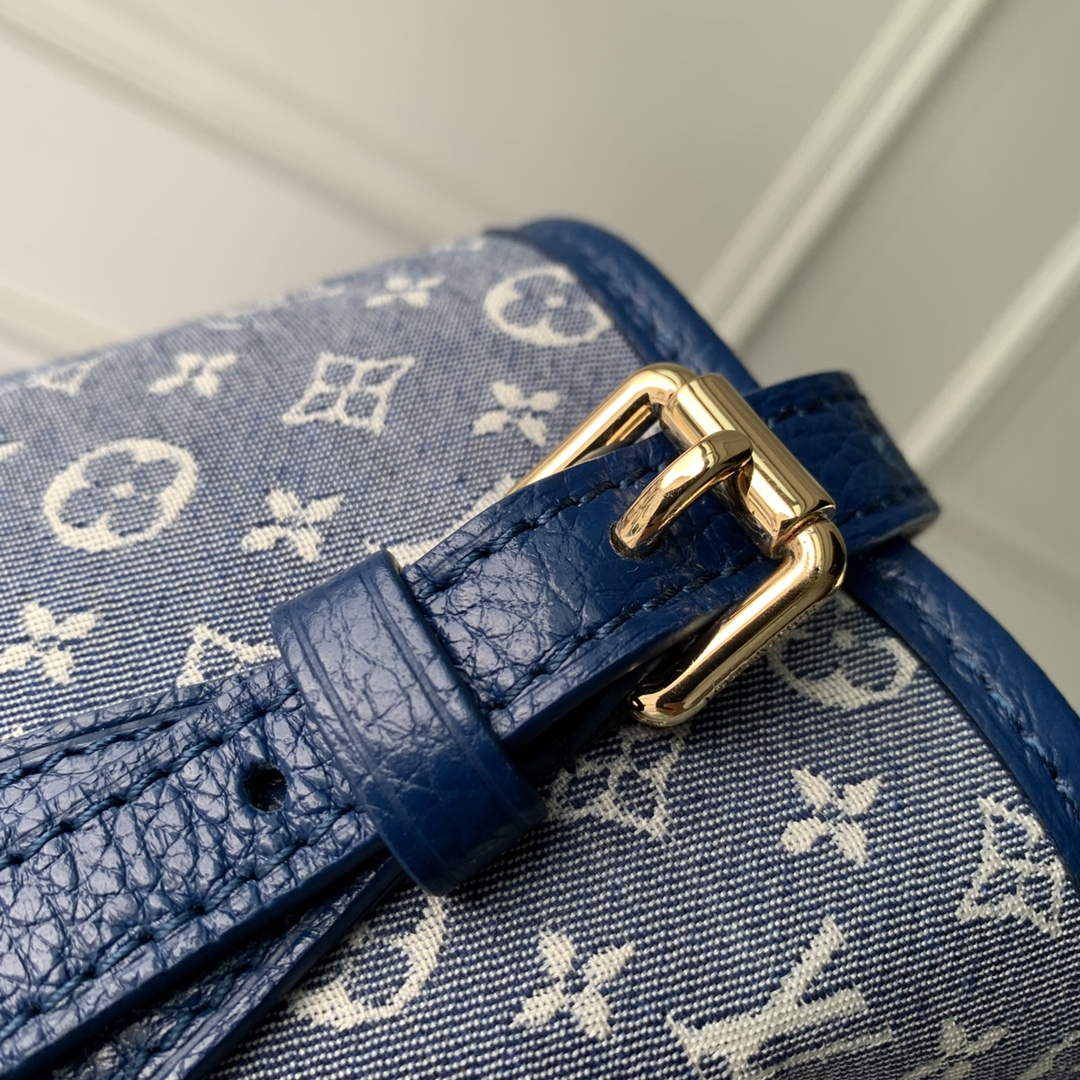 LV M42238 Louis Vuitton Bucket PM Tote Bag Blue