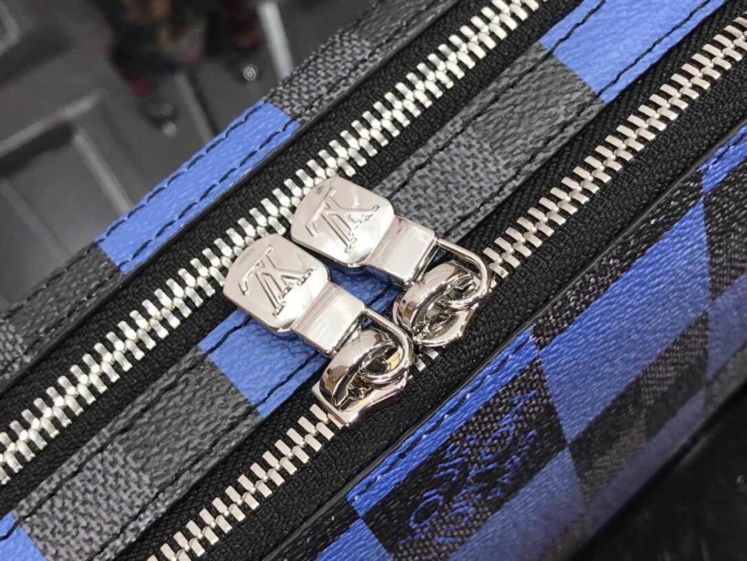 LV N60414 Louis Vuitton Alpha Wearable Wallet N60418 Blue Damier Graphite