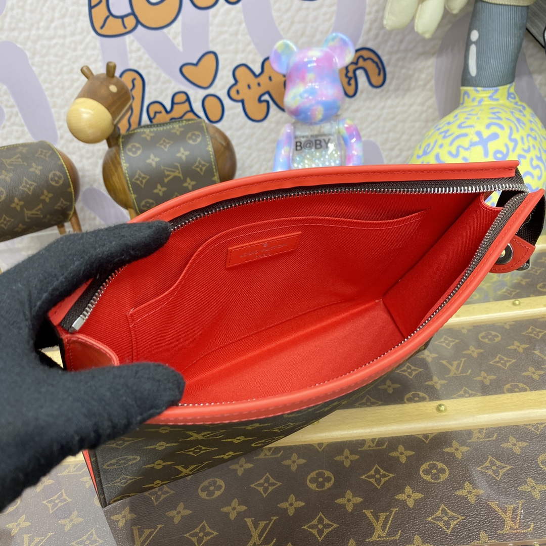 LV M82857 Louis Vuitton Pochette Voyage MM Bag Red