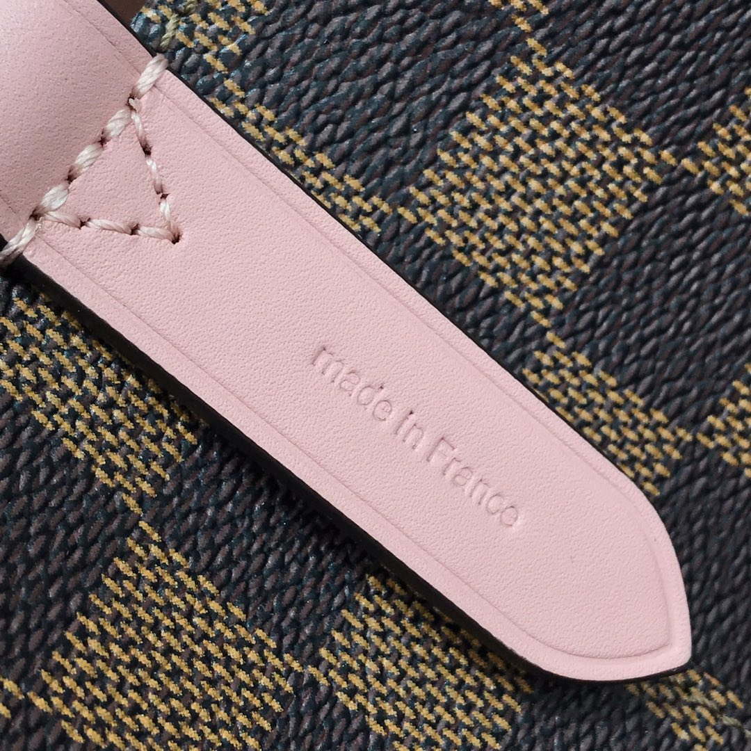 LV N40198 Louis Vuitton NONO MM Bag Damier Ebene Venus Pink