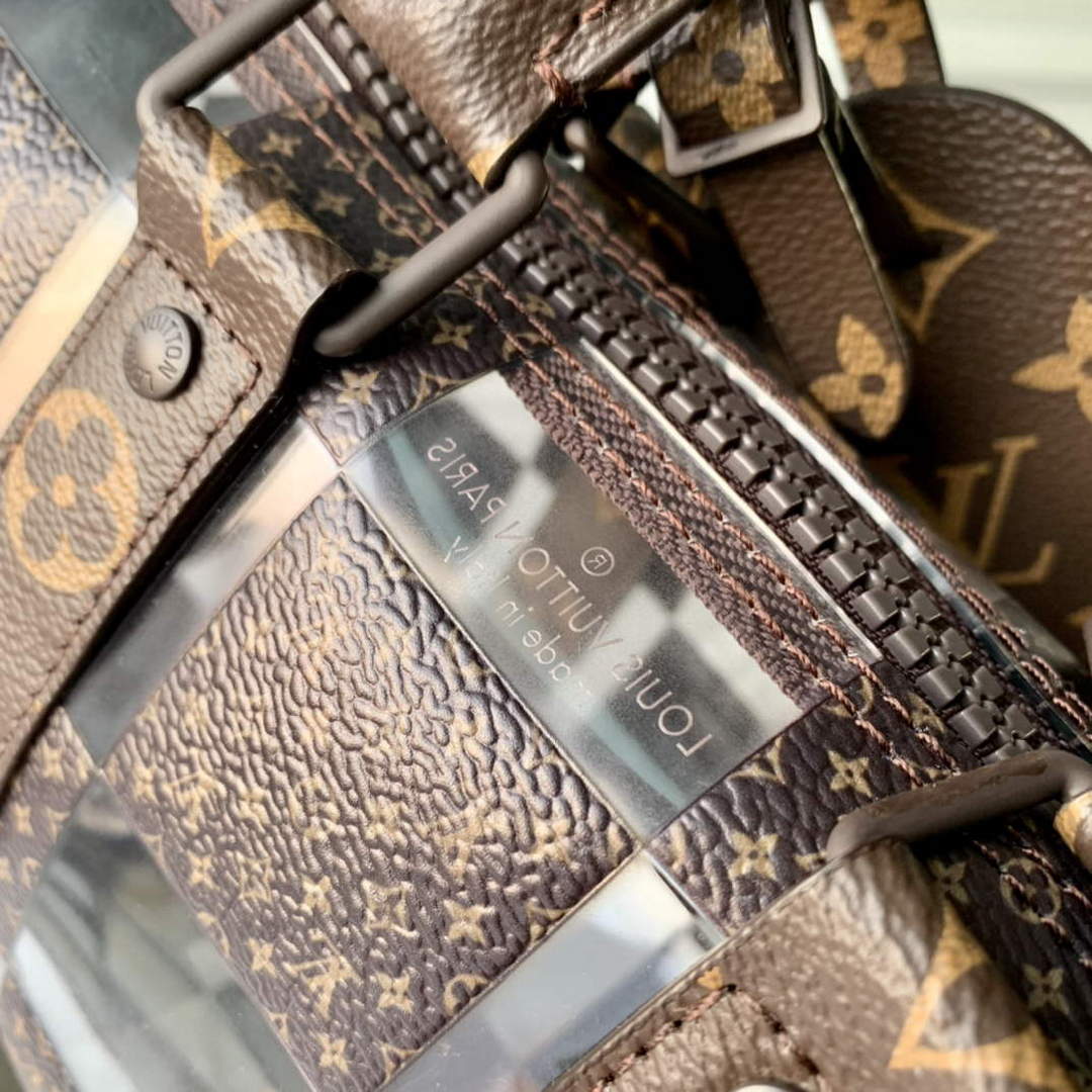 LV M20872 Louis Vuitton Keepall Bandouliere 25 Bag Brown