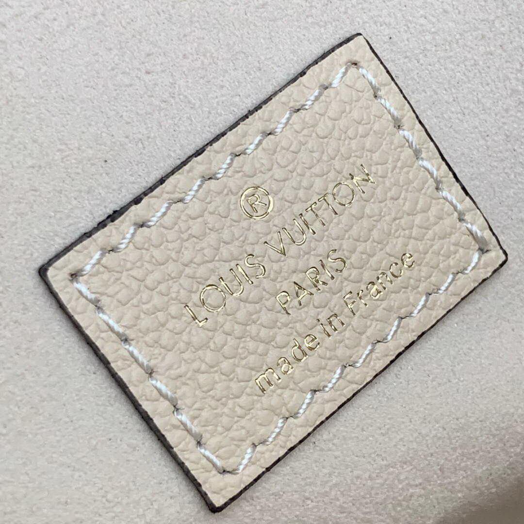 LV M45596 Louis Vuitton Pochette Metis Bicolor Monogram Empreinte Leather Cream