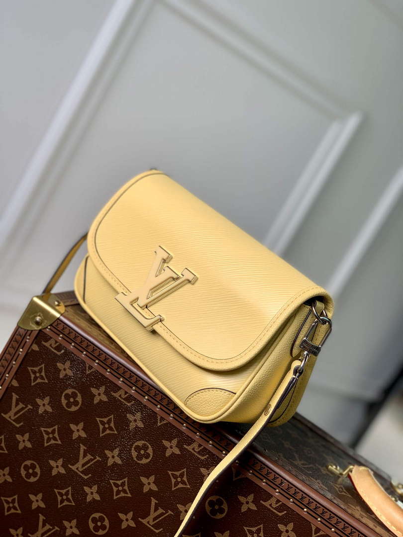 LV M22618 Louis Vuitton Buci Handbag Epi Leather Jaune Plume Yellow