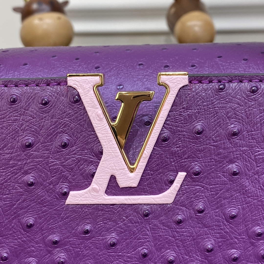 LV N81279 Louis Vuitton Capucines MM Handbag Purple