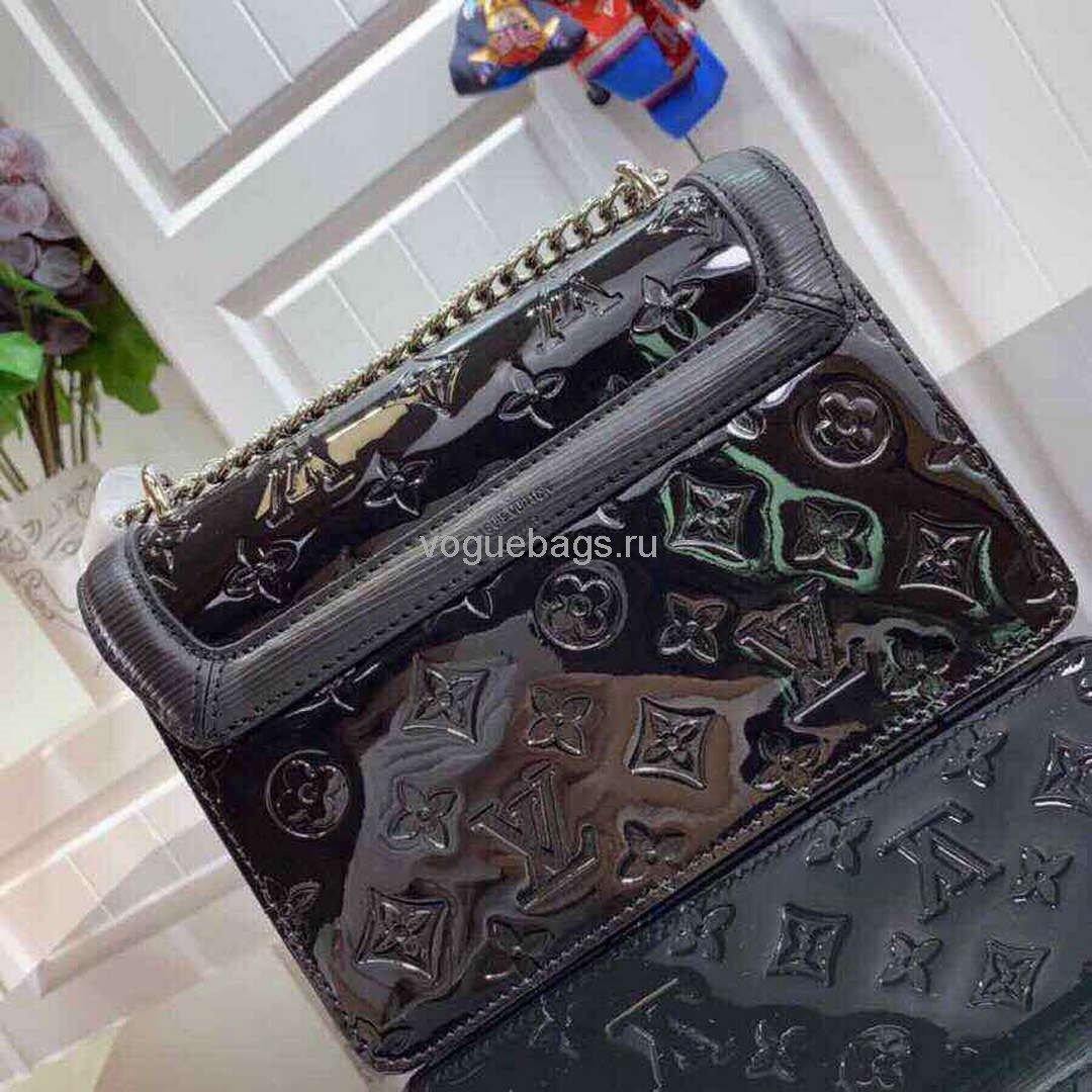 Louis Vuitton M90516 LV Wynwood Monogram Vernis Bag M90566 Black and White