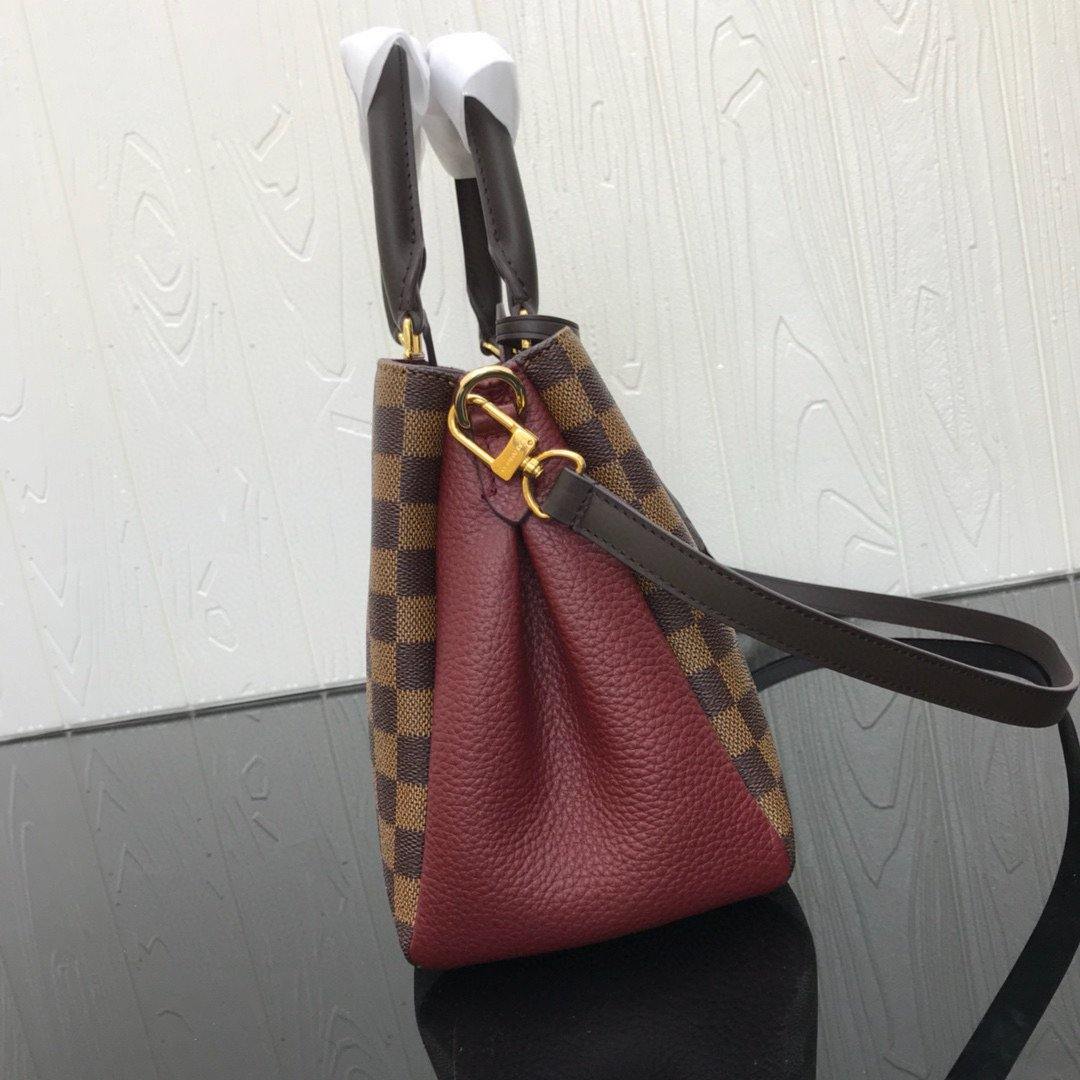 LV N44020 Louis Vuitton Brittany BB Tote Damier Ebene N41675 Wine Red