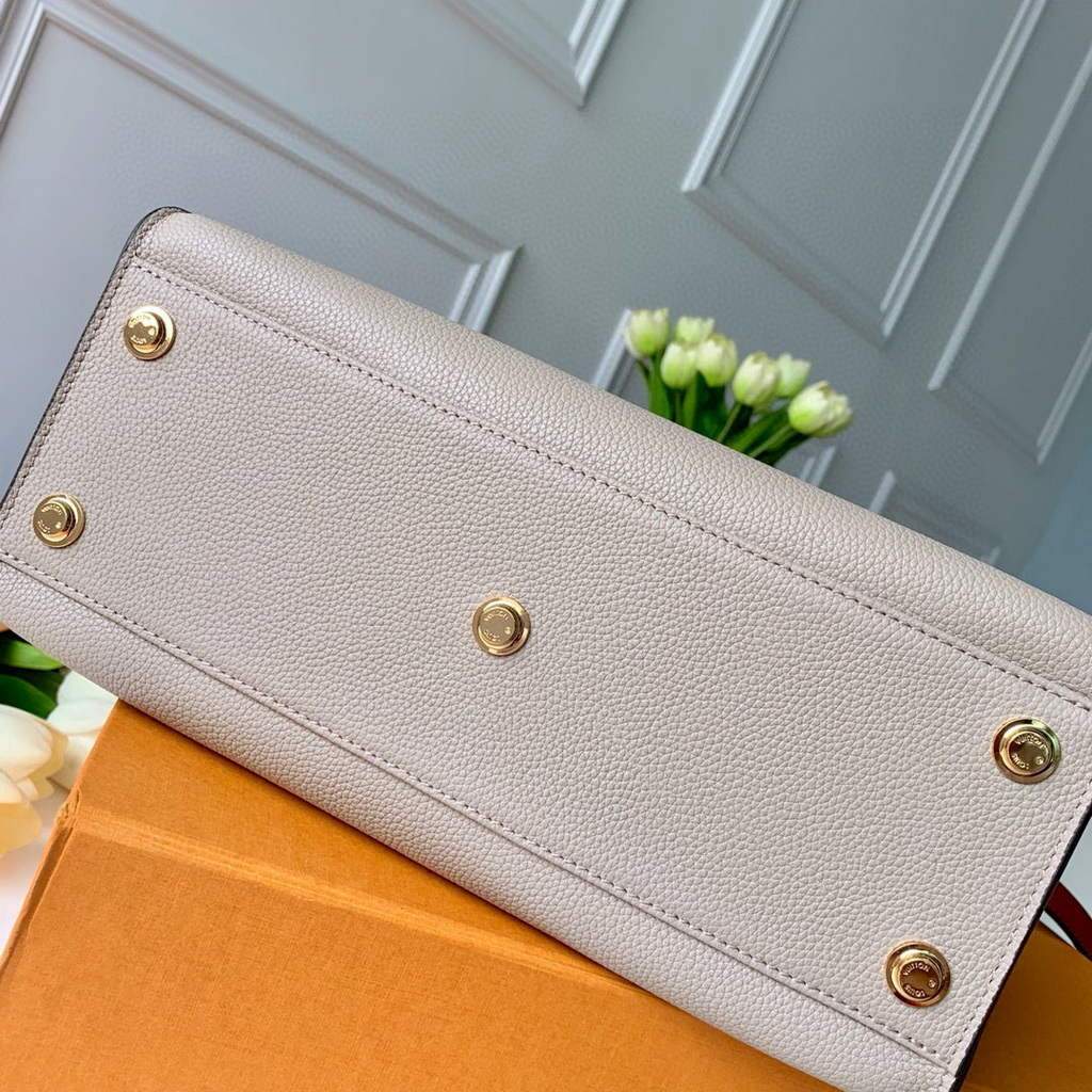 LV M53825 Louis Vuitton M53826 on My Side High end Leathers Tote bag Galet Grey