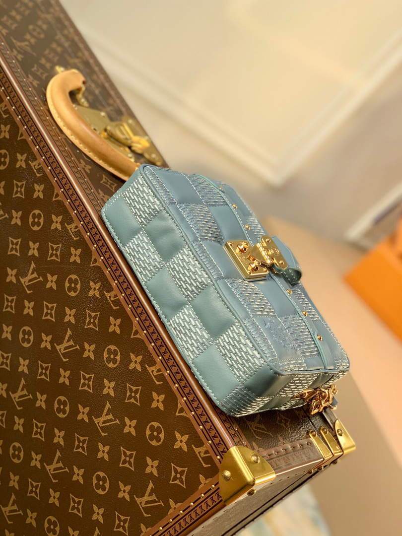 LV M59115 Louis Vuitton M59116 Troca PM Shoulder Bag Glacier Blue