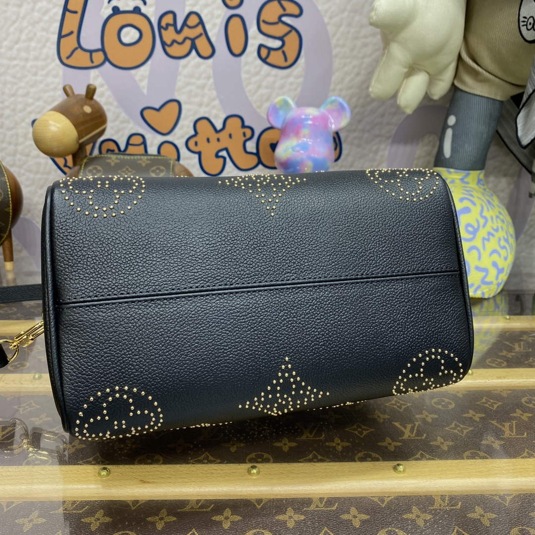 LV M46736 Louis Vuitton Speedy Bandouli��re 25 Handbag Black