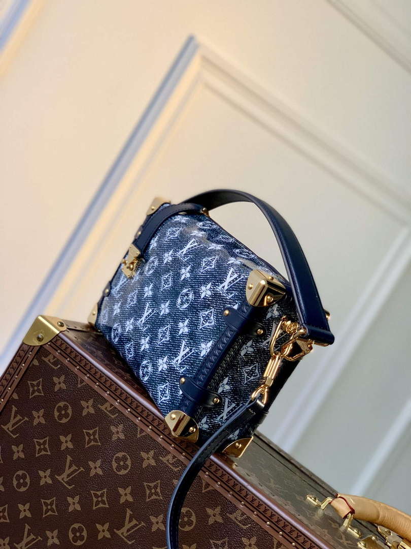 LV M22944 Louis Vuitton Side Trunk Handbag Blue