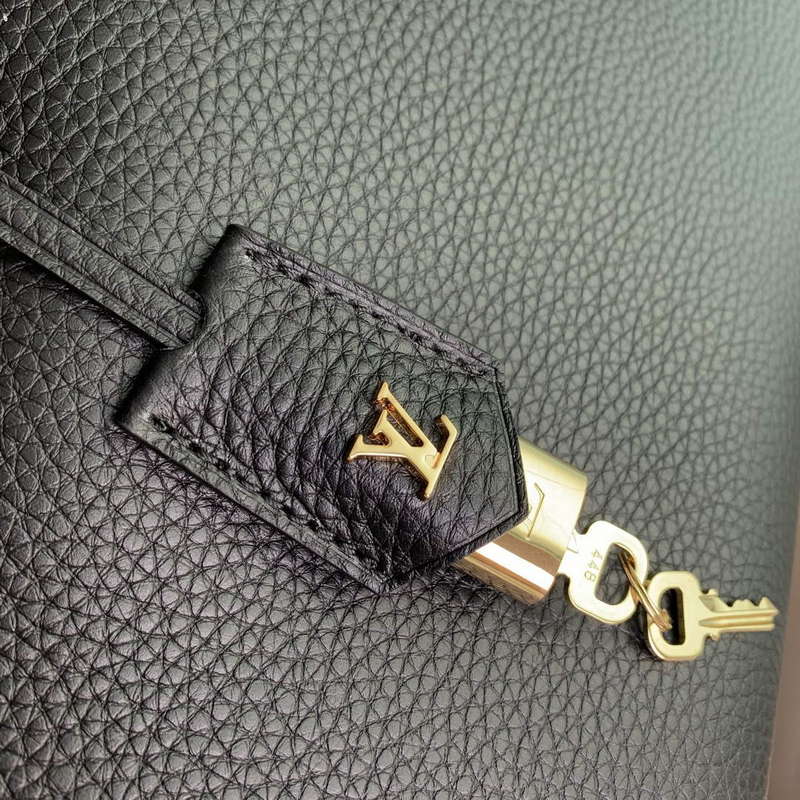 LV M22914 Louis Vuitton Lock It MM Bag Black