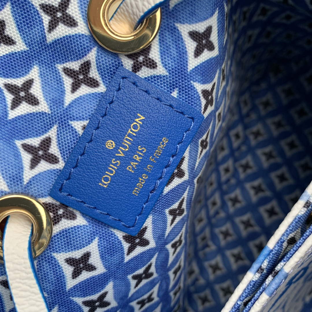 LV M22986 Louis Vuitton N��ono�� BB Bucket Bag Bule