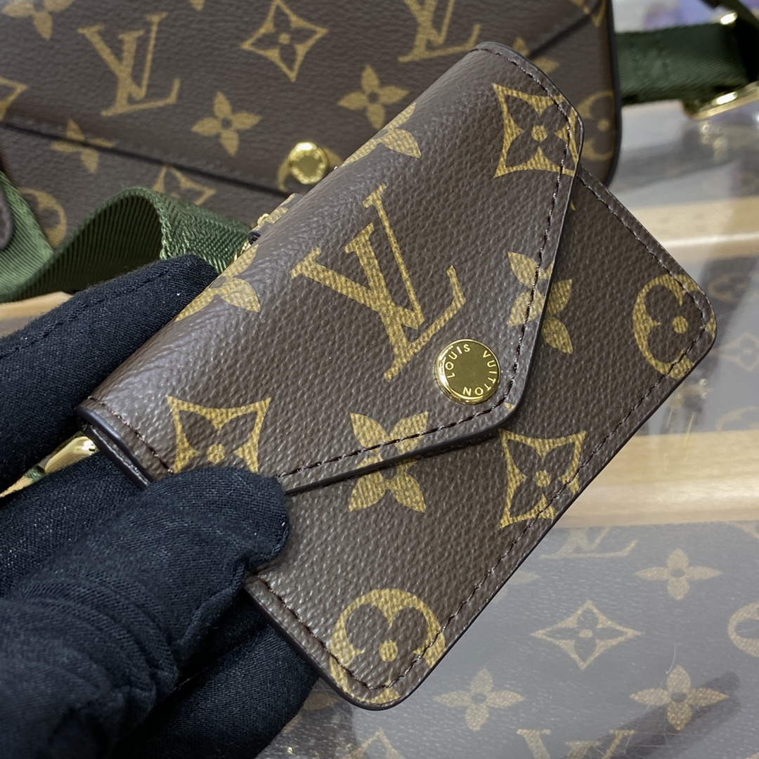 LV M80091 Louis Vuitton F��licie Strap   Go Bag Khaki Green