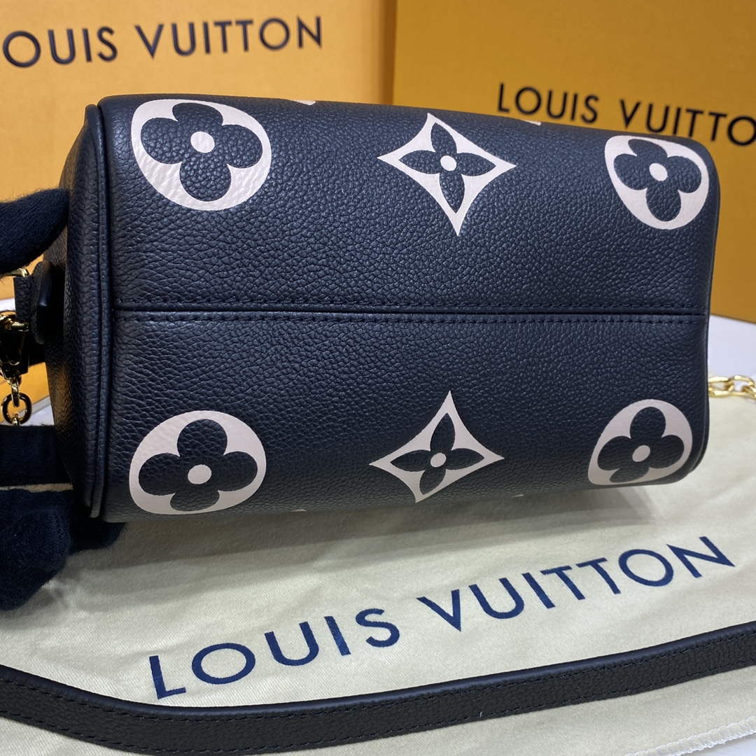 LV M46575 Louis Vuitton Speedy Bandouli��re 20 Bag Black